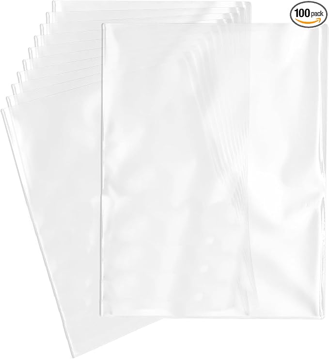 Party Favors Plus 9 x 12 In 1 Mil Clear Flat Open Poly Bags 100 Pack