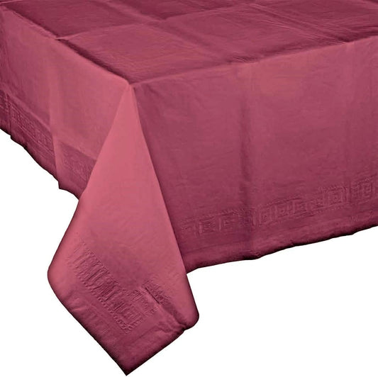 Party Favors Plus Disposable Tablecloth Burgundy 54x108 Inch 2 Pack