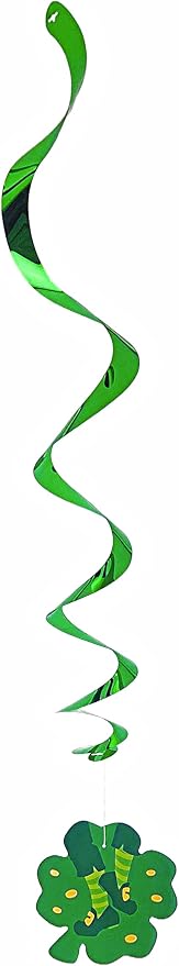 St. Patrick's Day Shamrock Hanging Swirl Decorations 3 Packs of 3