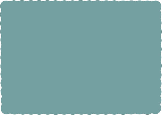 Party Favors Plus Sea Blue Paper Placemats Scalloped Edge 10 X 14 Inch 50 Count