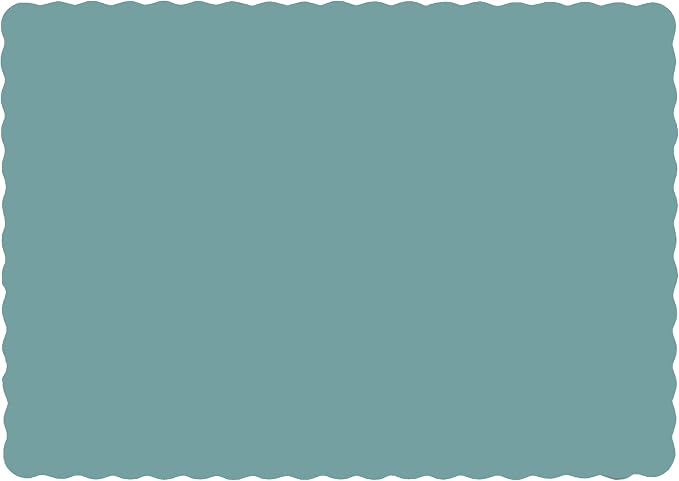 Party Favors Plus Sea Blue Paper Placemats Scalloped Edge 10 X 14 Inch 50 Count