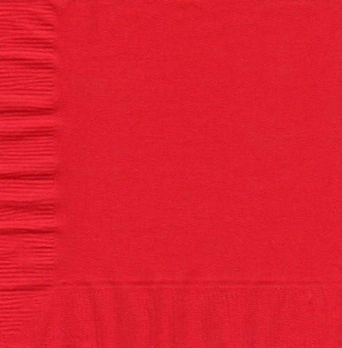 Party Favors Plus Beverage Napkins Red 50 Count