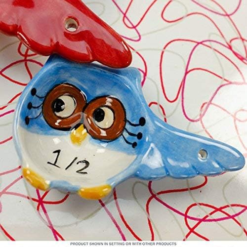 Cosmos Gifts Ceramic Owl Measuring Spoon Set 4-Piece 10910