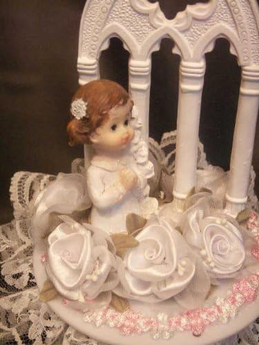 Party Favors Plus White Praying Kneeling Girl Chapel Cake Topper 9 Inch