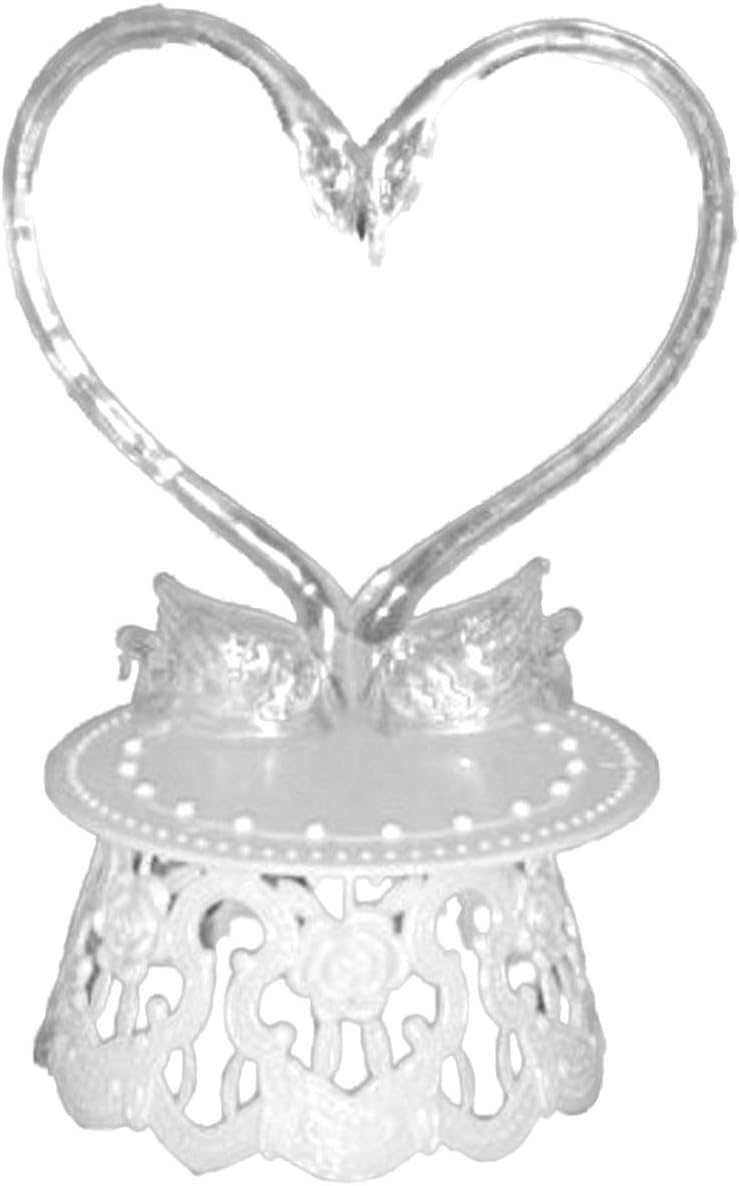 Party Favors Plus Plastic Heart Swan Cake Top Accessories 3 Piece