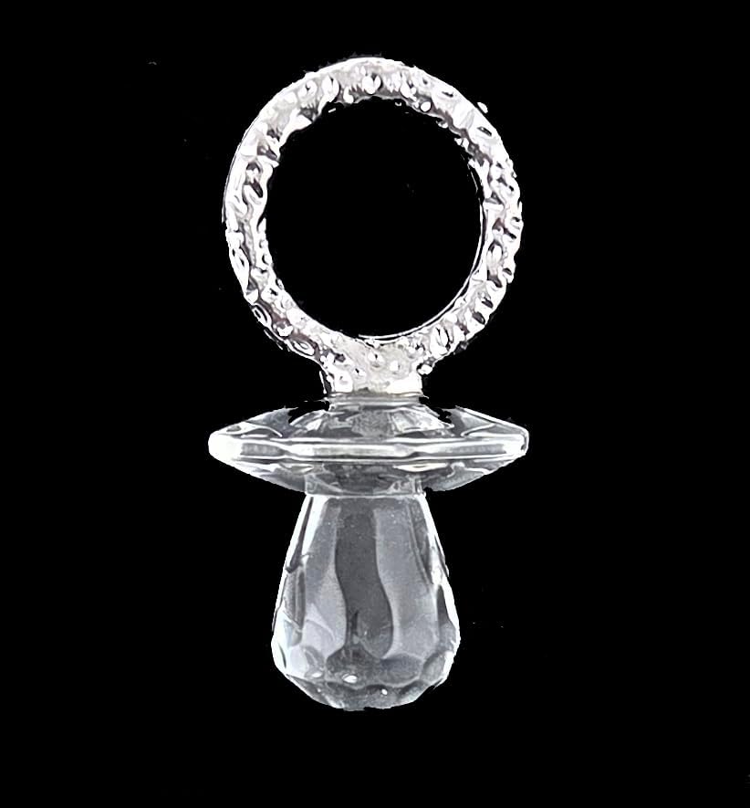 Party Favors Plus Crystal Pacifier Baby Shower Favor Plastic 2.25 Inch 12 Count