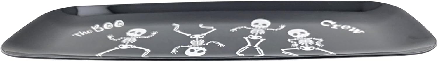 Halloween Oblong Serving Trays Cheers Witches & Boo Crew 2pc Set