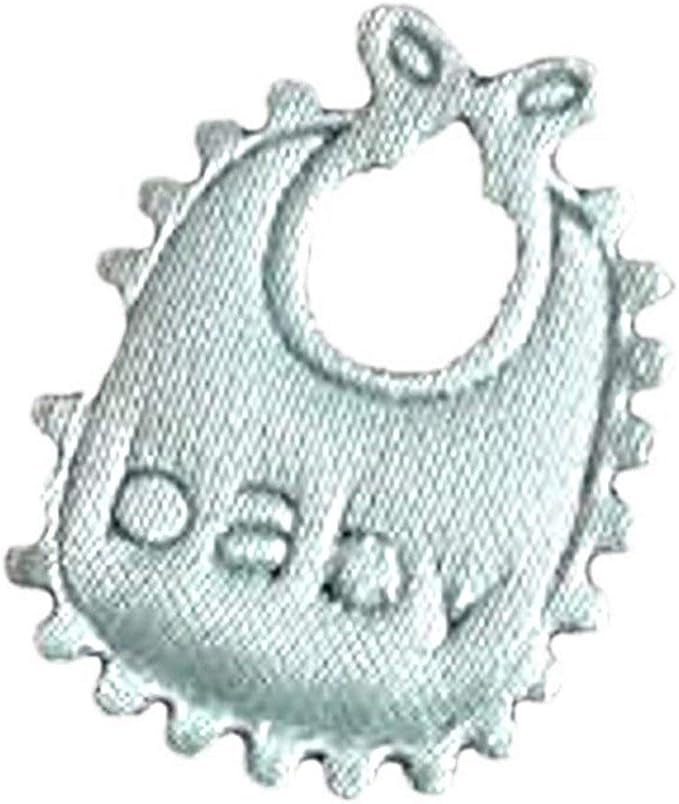 Party Favors Plus Blue Satin Baby Bib Appliques 144 Count