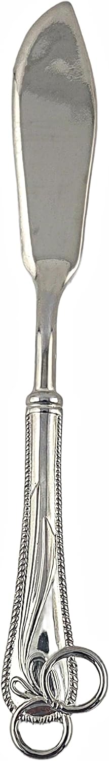 Stainless Steel Butter Knives with Beaded Handles, Set of 6