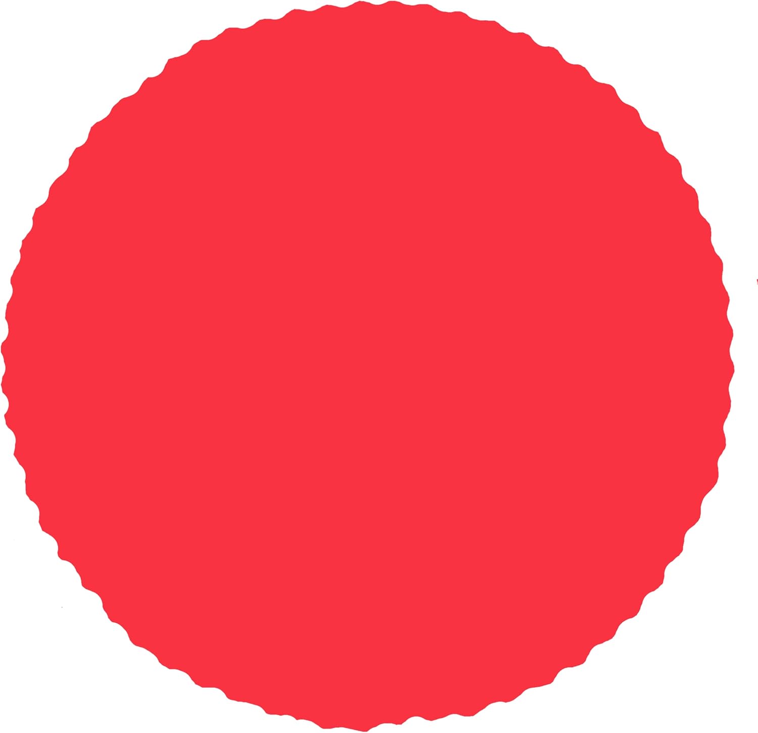 Party Favors Plus Red Round Paper Placemats Scalloped 14 Inch 24 Count