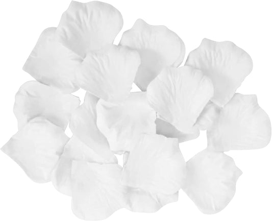 Party Favors Plus White Silk Rose Petals 800 Count