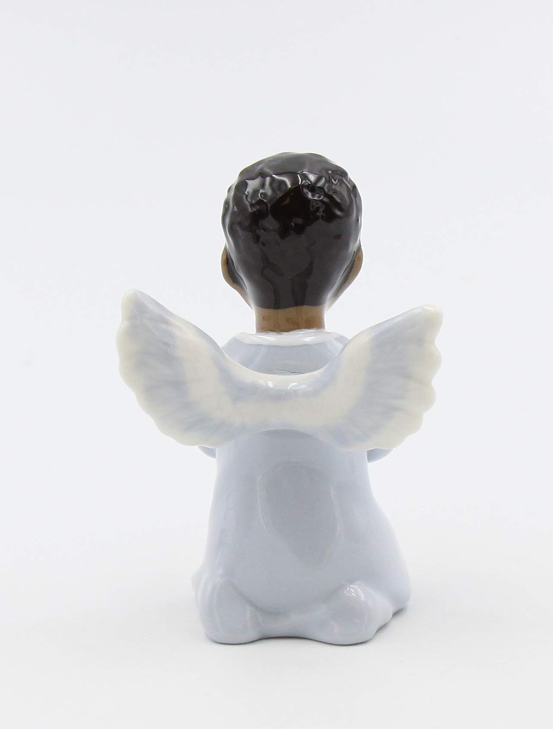 Cosmos Gifts Fine Porcelain Kneeling African American Angel Boy Figurine 3-1/2" H