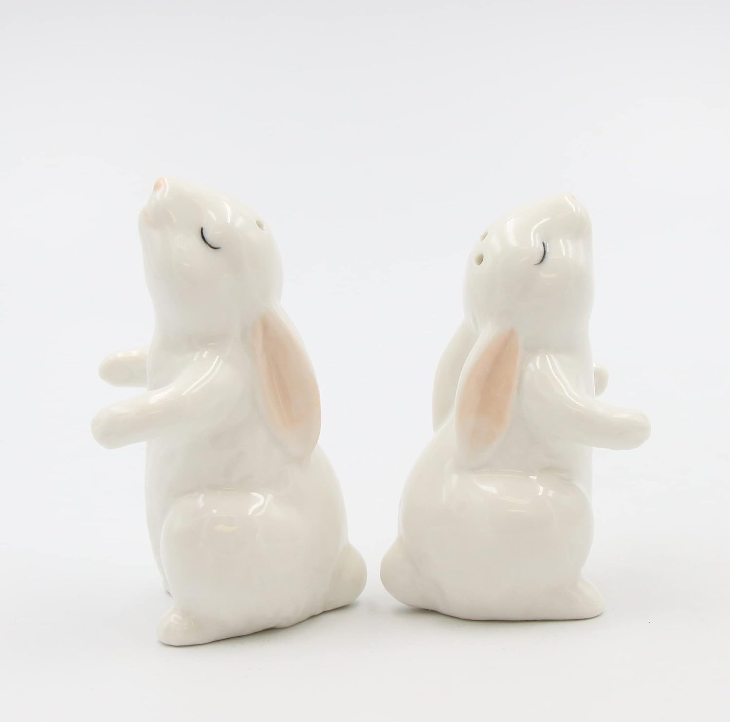 Cosmos Gifts Fine Porcelain Hugging Rabbits Salt and Pepper Shakers Set 3-5/8" H 21011
