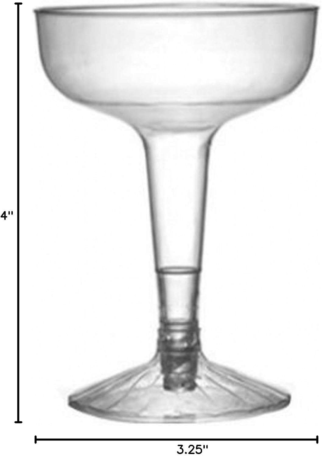 Party Favors Plus Plastic Champagne Glasses Clear 2 Count