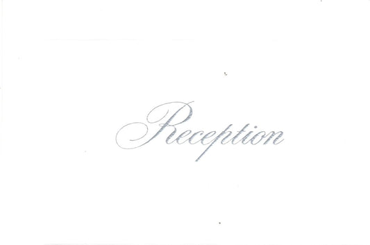 Party Favors Plus Silver Raised Print Embossed Reception Invitations 5 x 4 25 Count