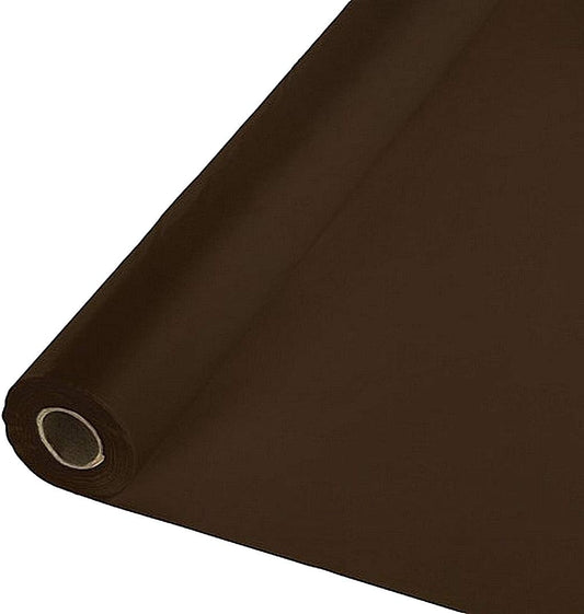 Party Favors Plus Chocolate Plastic Banquet Roll Tablecloth 40 X 150 Ft