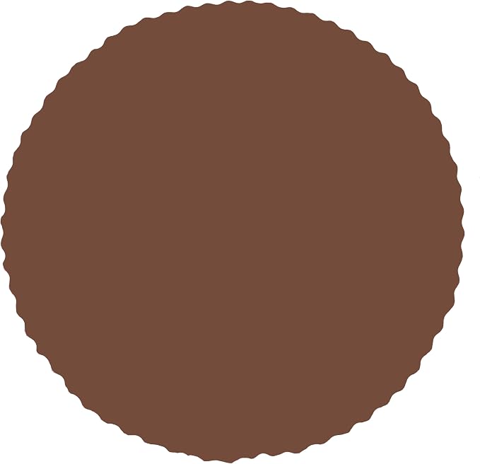 Party Favors Plus Brown Round Paper Placemats Scalloped 14 Inch 24 Count