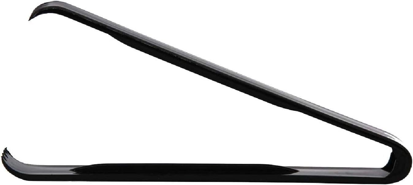 Party Essentials Hard Plastic 6-1/2" Serving Tongs, Black, 4 Count