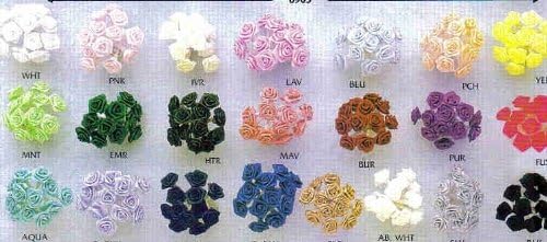 Party Favors Plus Silver Mini Wrap Rose Wedding Flower Pick 144 Count