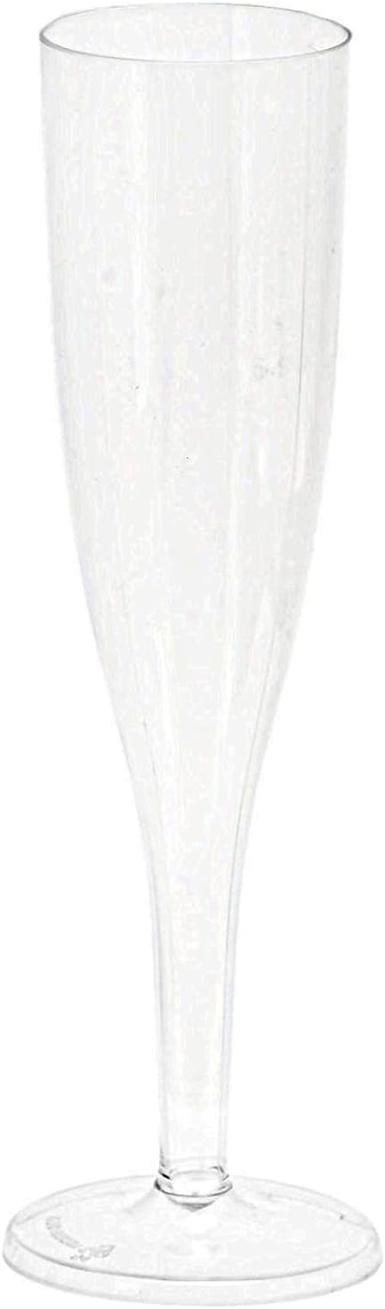 Party Favors Plus Clear Plastic Champagne Flutes 5 Oz 50 Count
