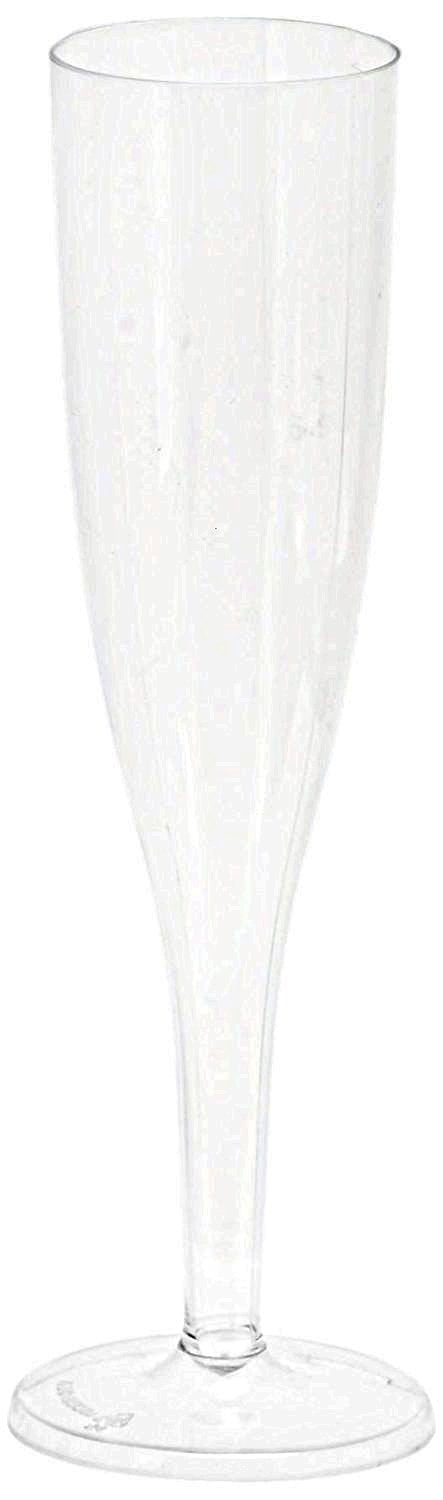 Party Favors Plus Disposable Plastic Champagne Flutes Clear 120 Count