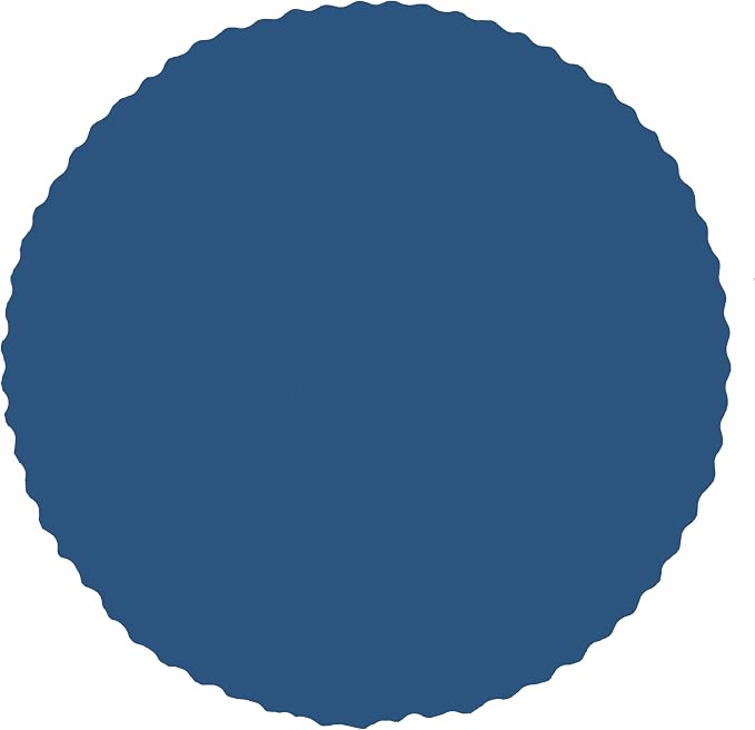 Party Favors Plus Navy Blue Round Paper Placemats Scalloped 14 Inch 24 Count