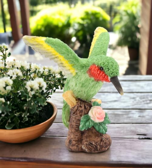 Cosmos Gifts Fine Elegant Hummingbird with Rose Lamp Topper Finial 2-5/8" H