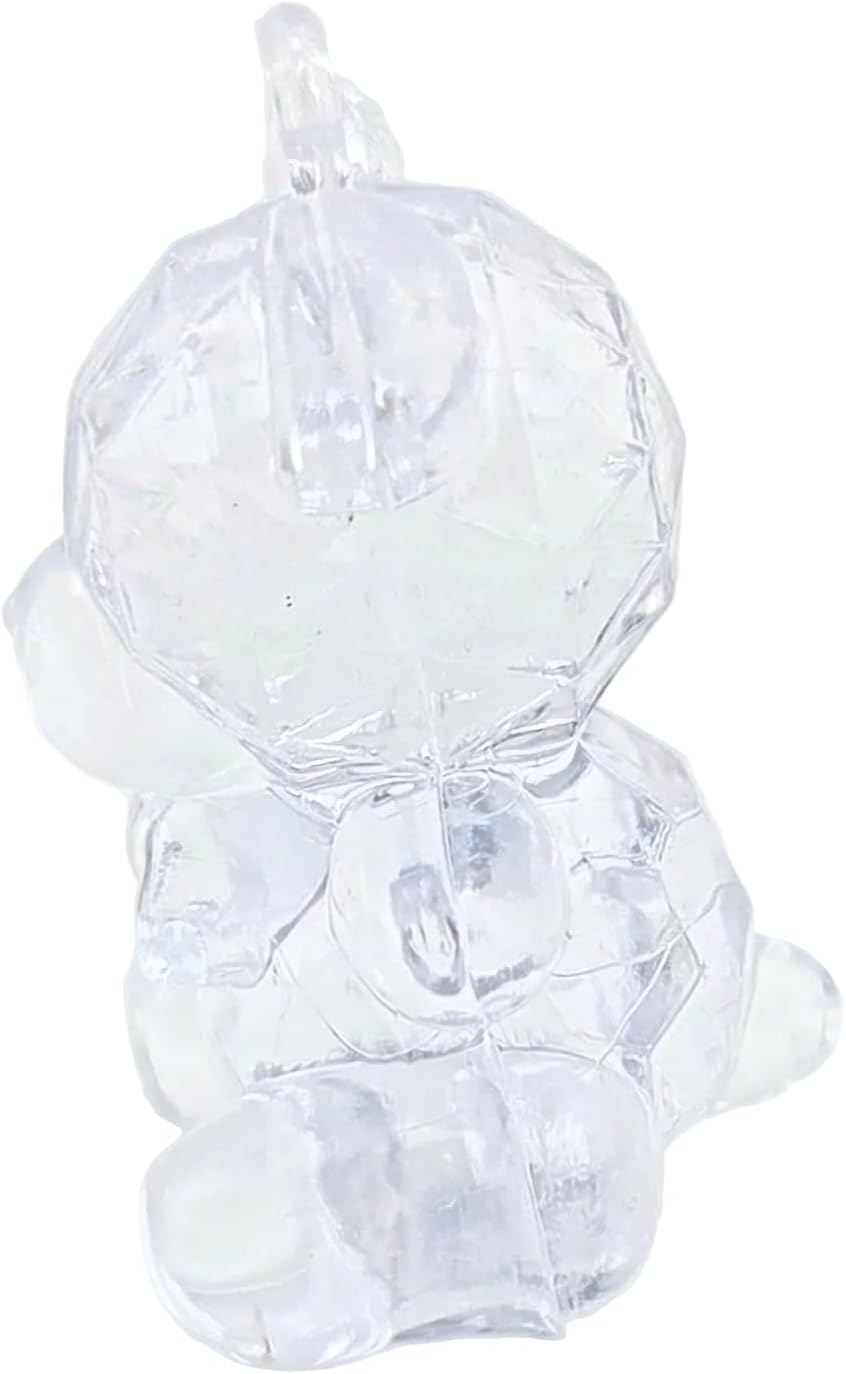 Clear Crystal Transparent Baby Shower Bear Charms, 24 Pack