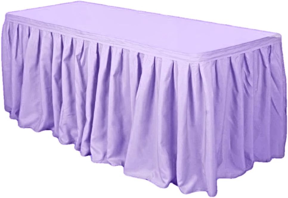 Party Favors Plus Lavender Plastic Rectangular Tablecloth with Matching Table Skirt 54 X 108 Inch 1 Set