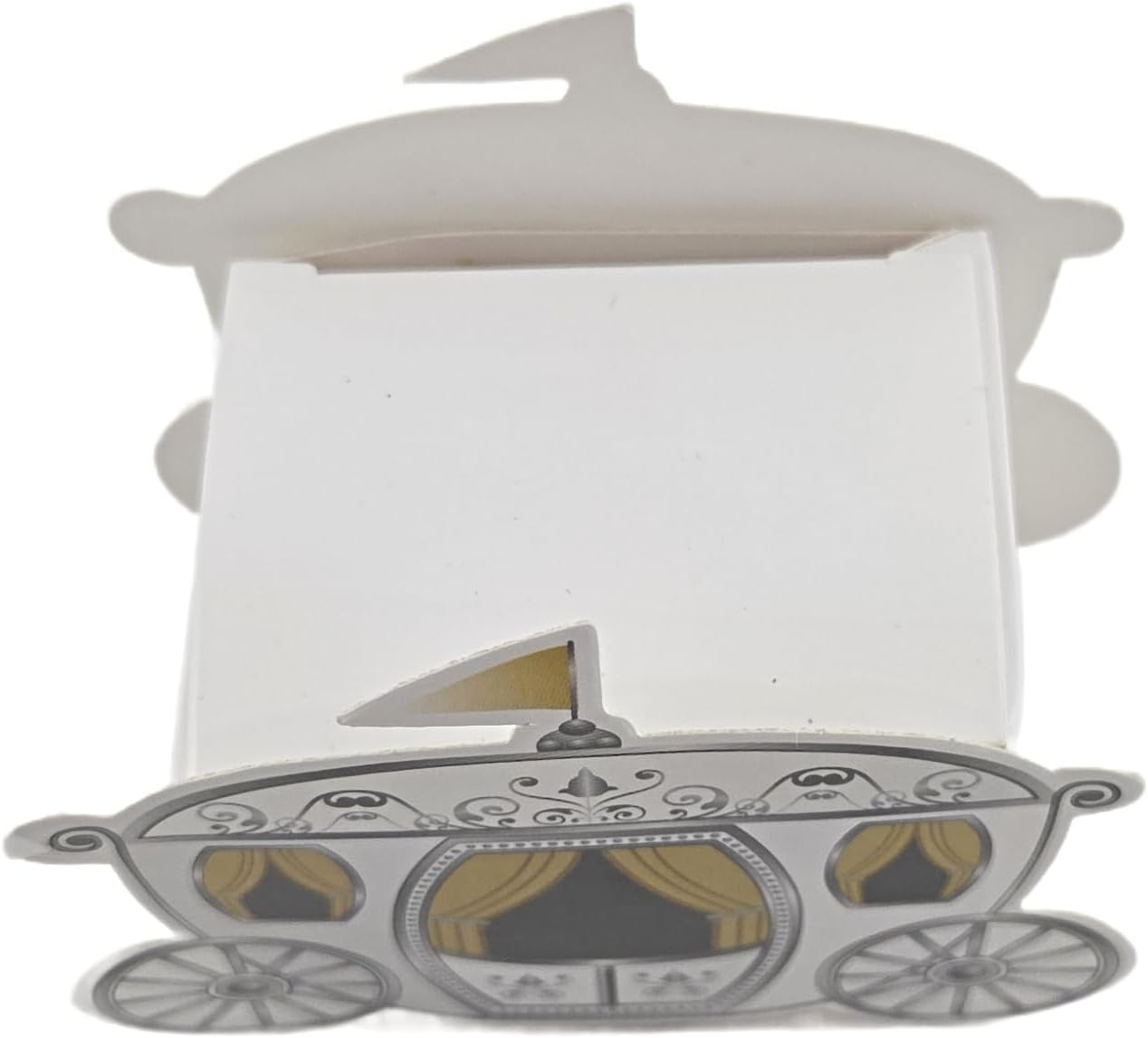 Party Favors Plus Cinderella Carriage-Shaped Favor Boxes 12 Pack