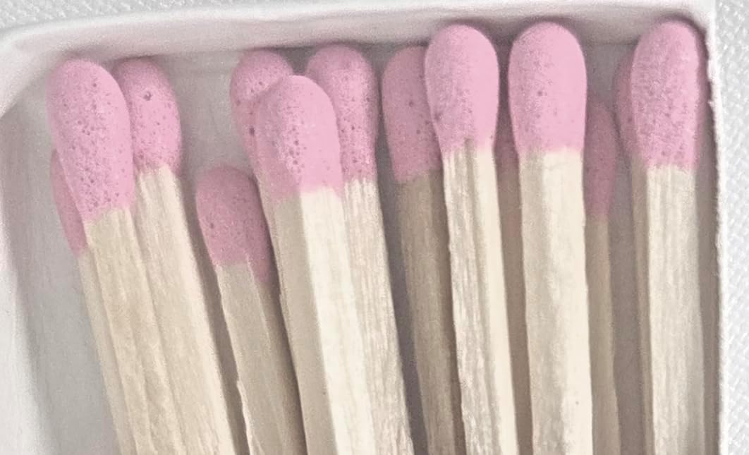 Party Favors Plus Plain Pink Cover Wooden Matches Box 50 Count