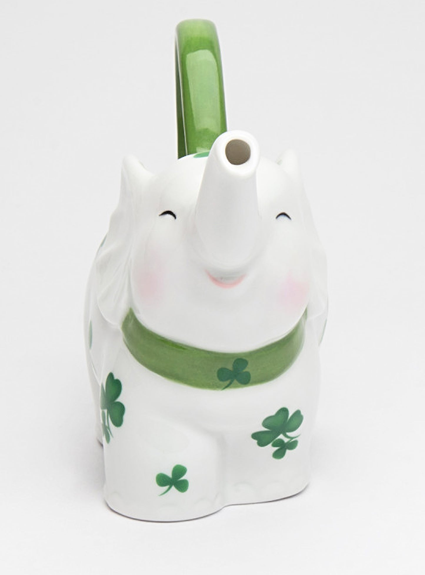Cosmos Gifts Fine Porcelain Elephant Teapot with Shamrock Pattern