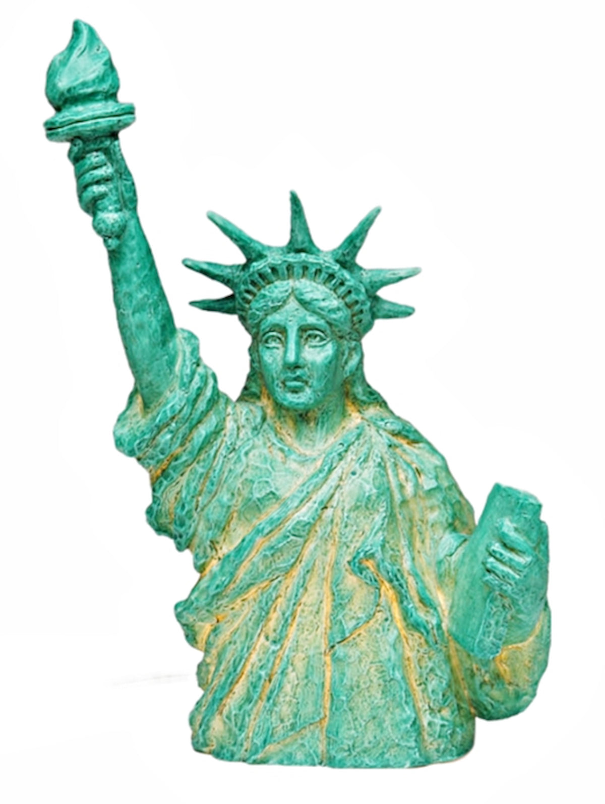 Cosmos Gifts Fine Porcelain Statue of Liberty Night Light Figurine 10-7/8" H Green