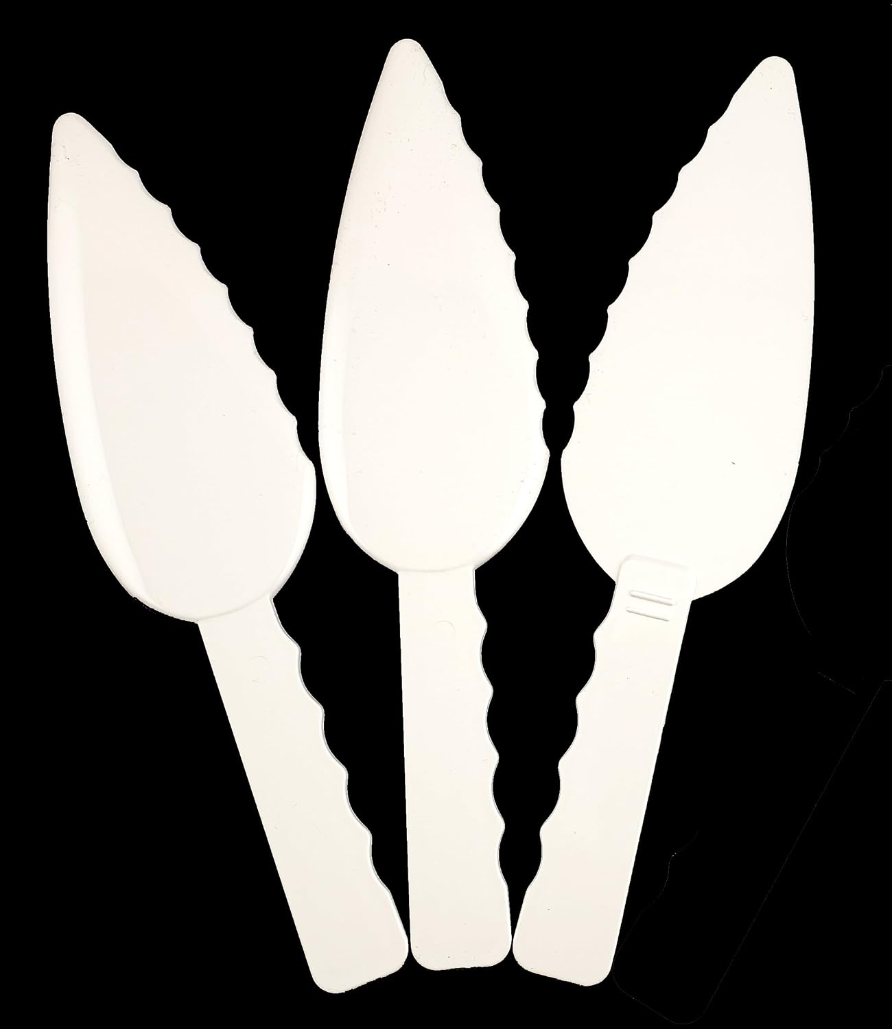 Party Favors Plus Cake Server Plastic Serrated Edge 9.5 Inch 3 Piece