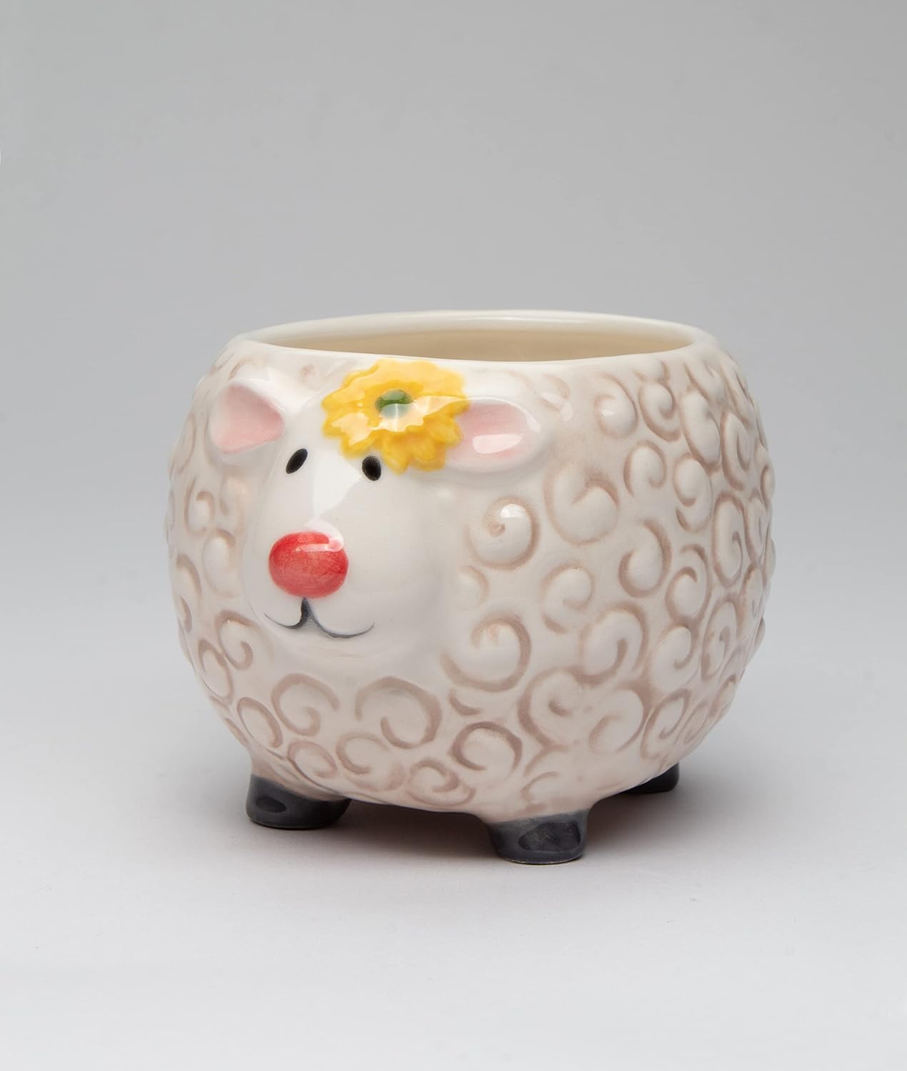 Cosmos Gifts Fine Ceramic Cute Lamb Sheep Decorative Candy Bowl 5" L