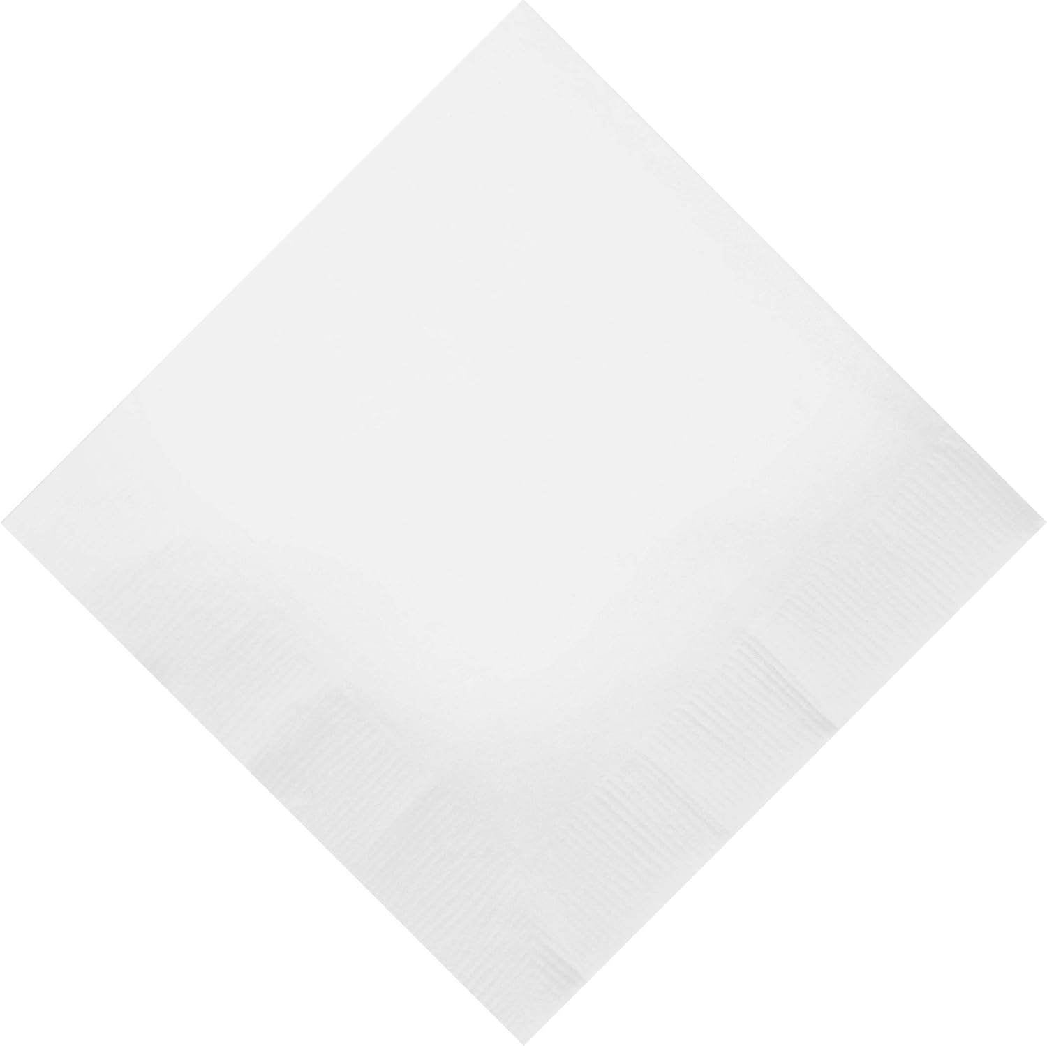 Party Favors Plus White 2-Ply Paper Cocktail Napkins 5" Folded 100 Count