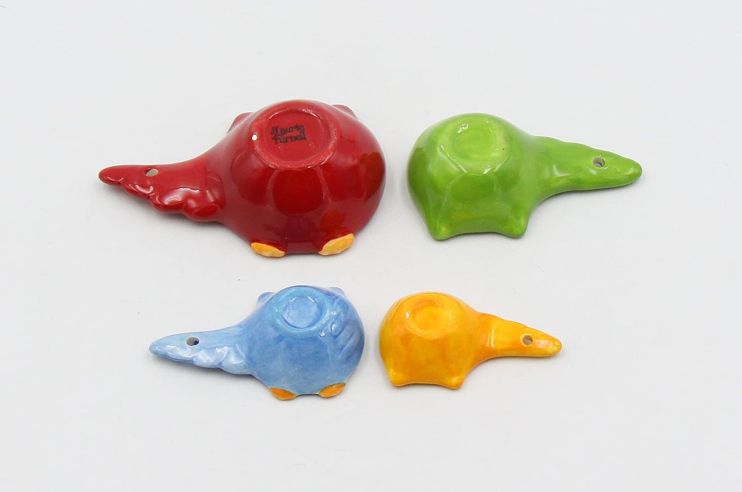 Cosmos Gifts Ceramic Owl Measuring Spoon Set 4-Piece 10910