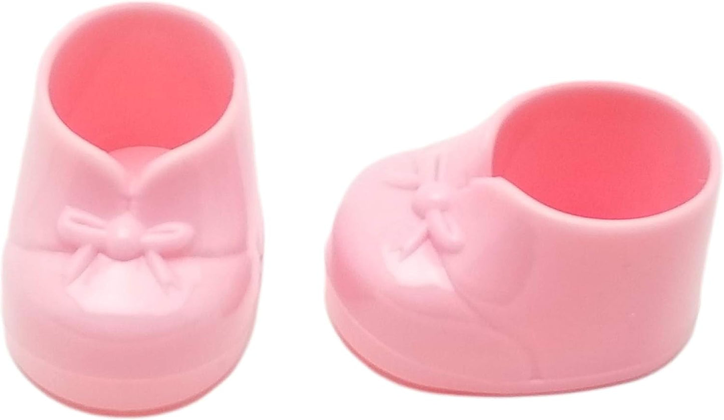 Party Favors Plus Pink Plastic Baby Booties Candy Holders 1.875 Inches 12 Count
