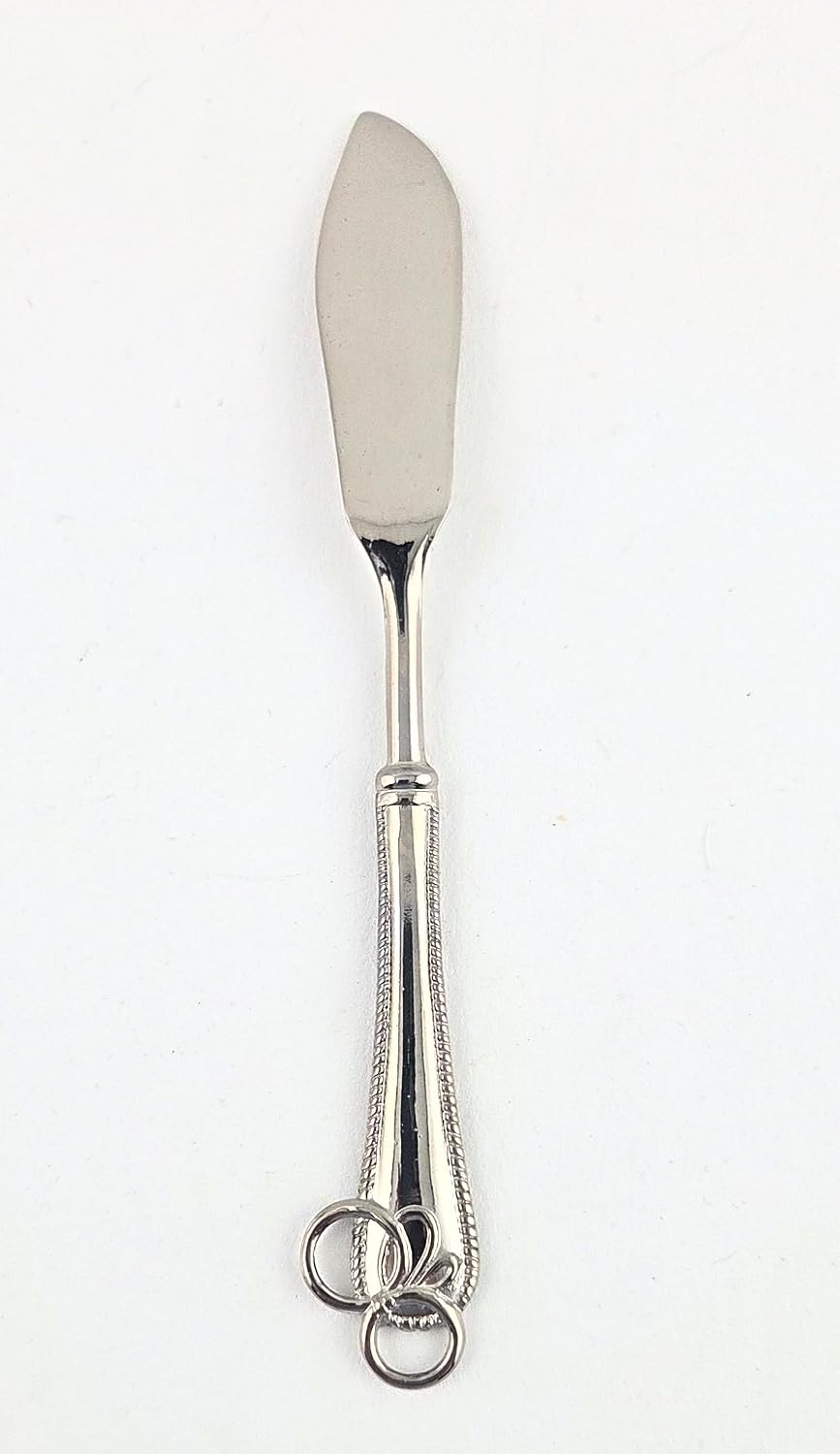 Stainless Steel Butter Knives with Beaded Handles, Set of 6