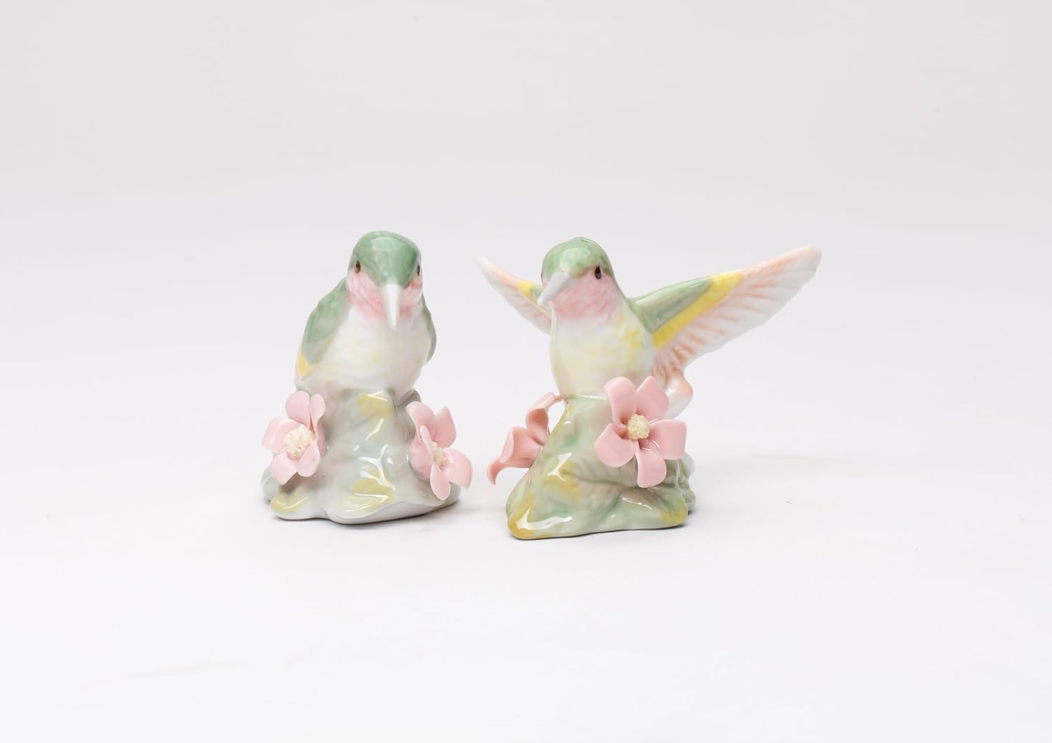 Appletree Design Hummingbird Bird Porcelain Salt & Pepper Shakers Set 3-1/8" L