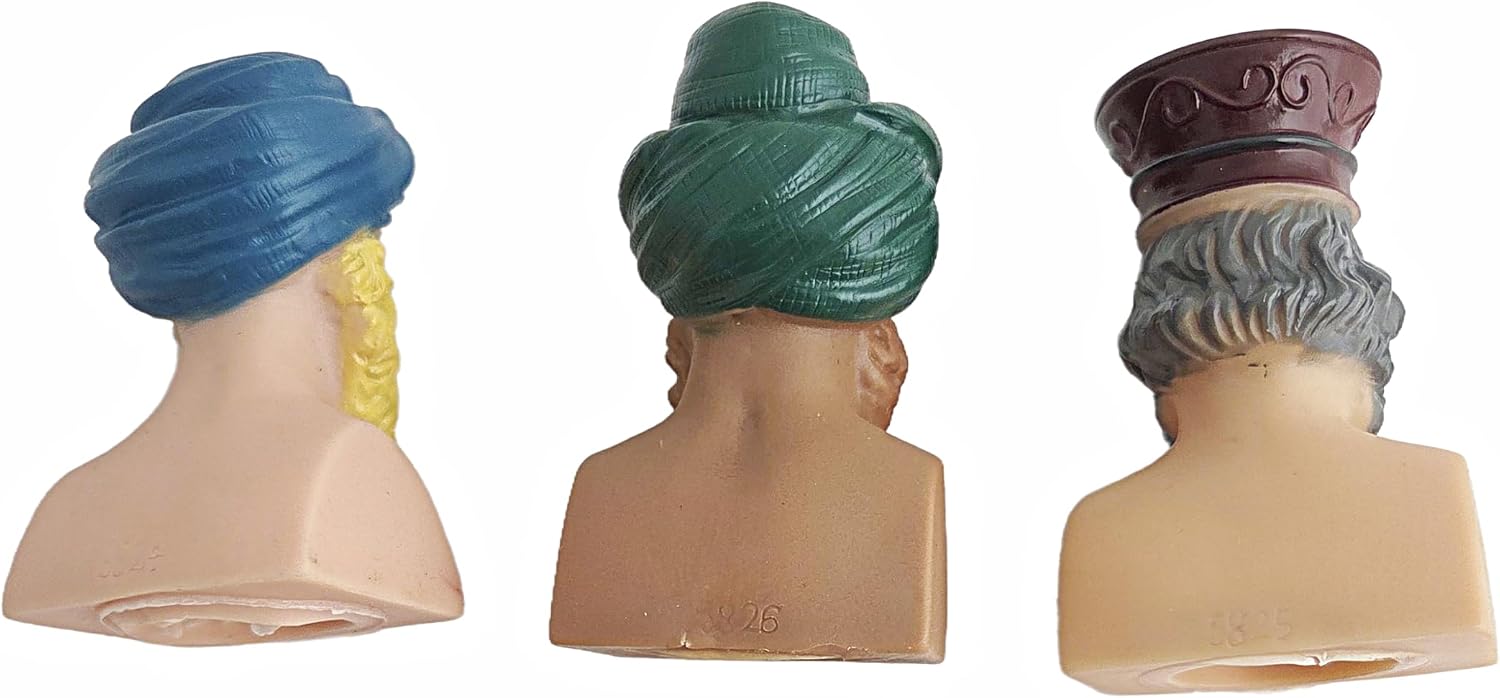 Party Favors Plus Three Wise Men PVC Head and Hands Set 3.5 Inch 3 Count