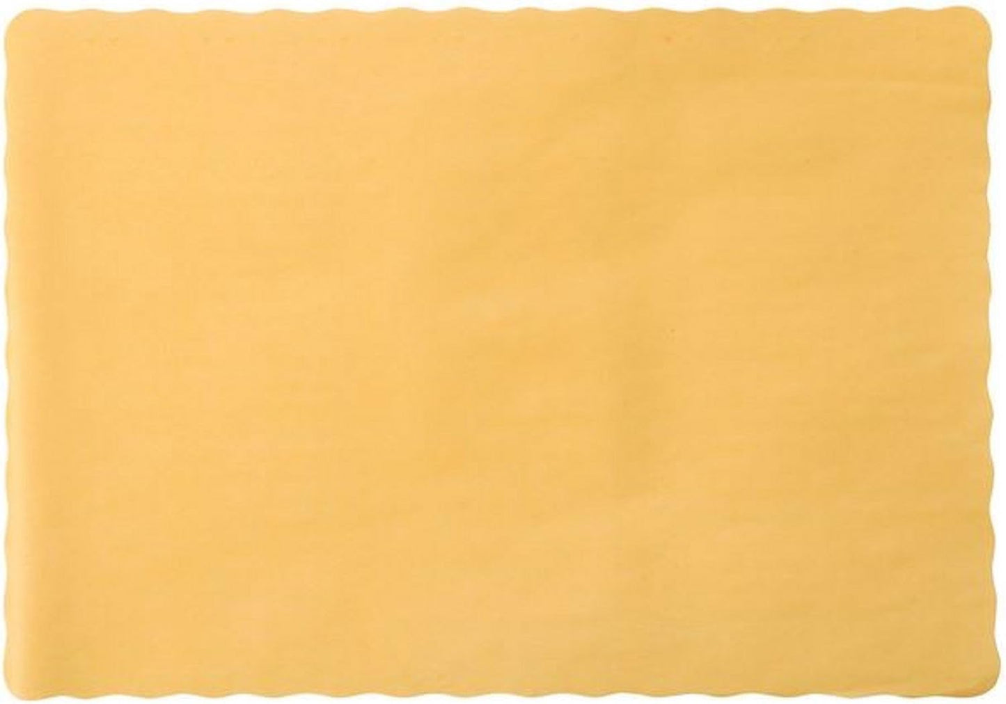 Party Favors Plus Gold Paper Placemats Scalloped Edge 10x14 Inches 50 Count