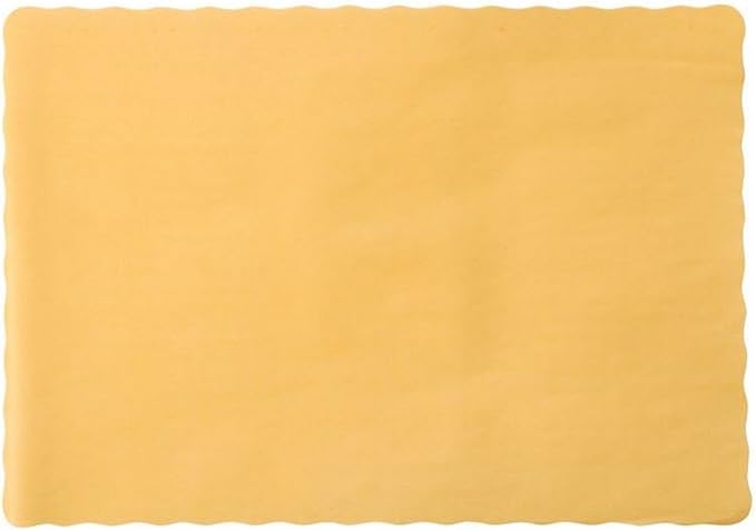 Party Favors Plus Gold Paper Placemats Scalloped Edge 10x14 Inches 50 Count