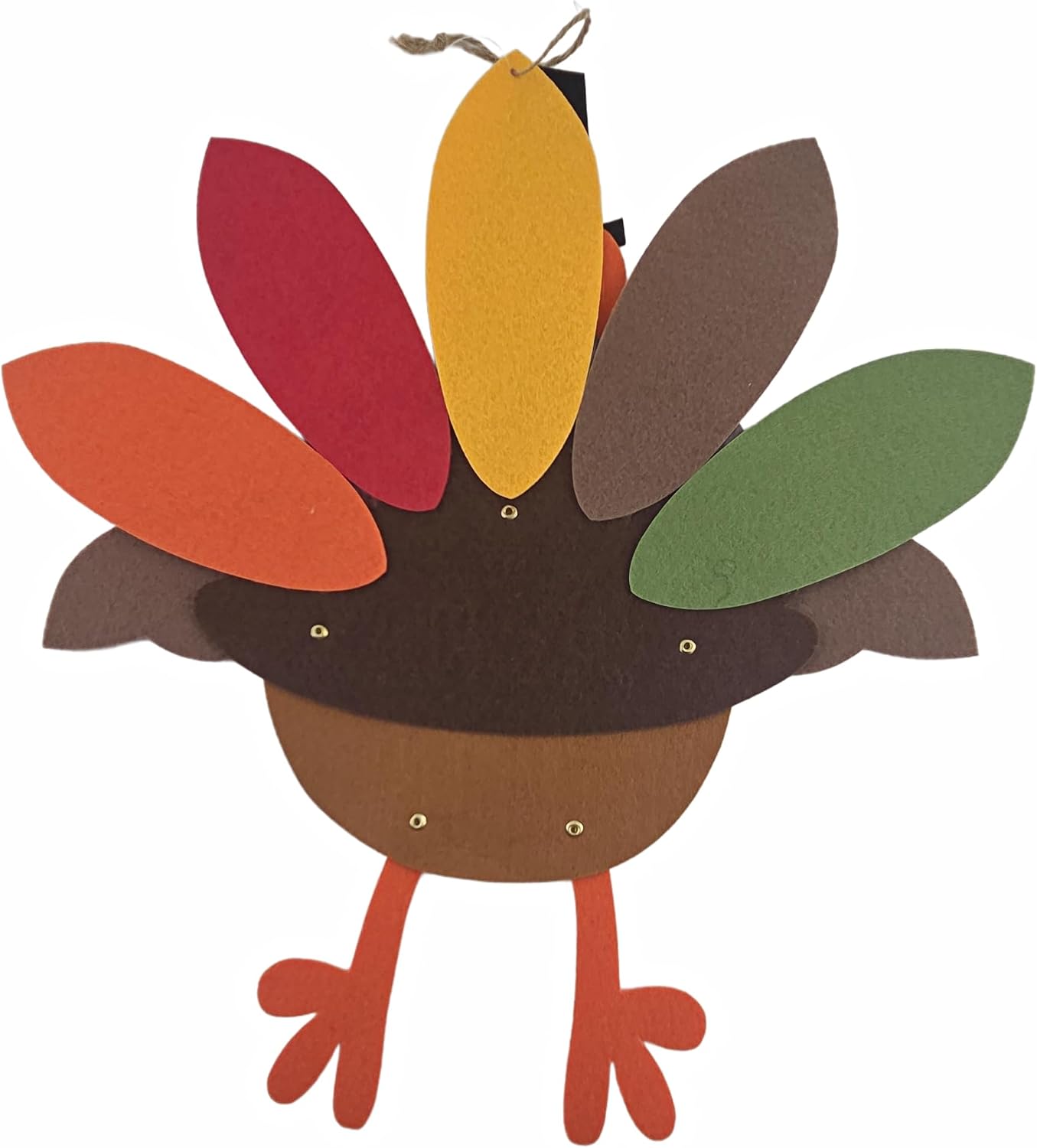 Harvest Pilgrim, Scarecrow and Turkey Jointed Felt Cutouts 19in.High - 3 pc. Set
