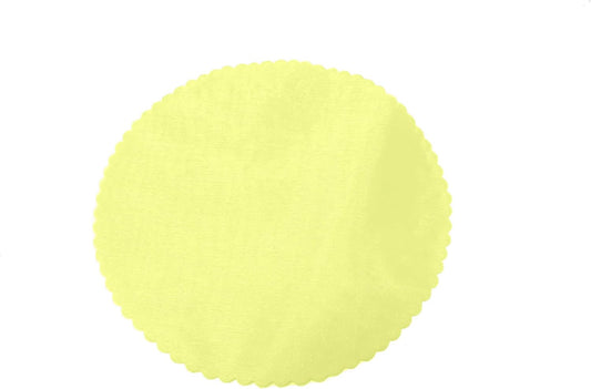 Organza Scalloped Circles, Lightweight Fabric for Crafts and Decorations