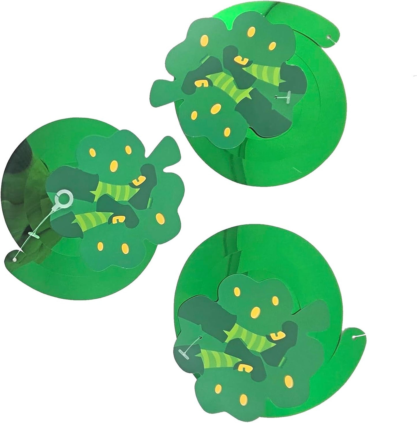 St. Patrick's Day Shamrock Hanging Swirl Decorations 3 Packs of 3