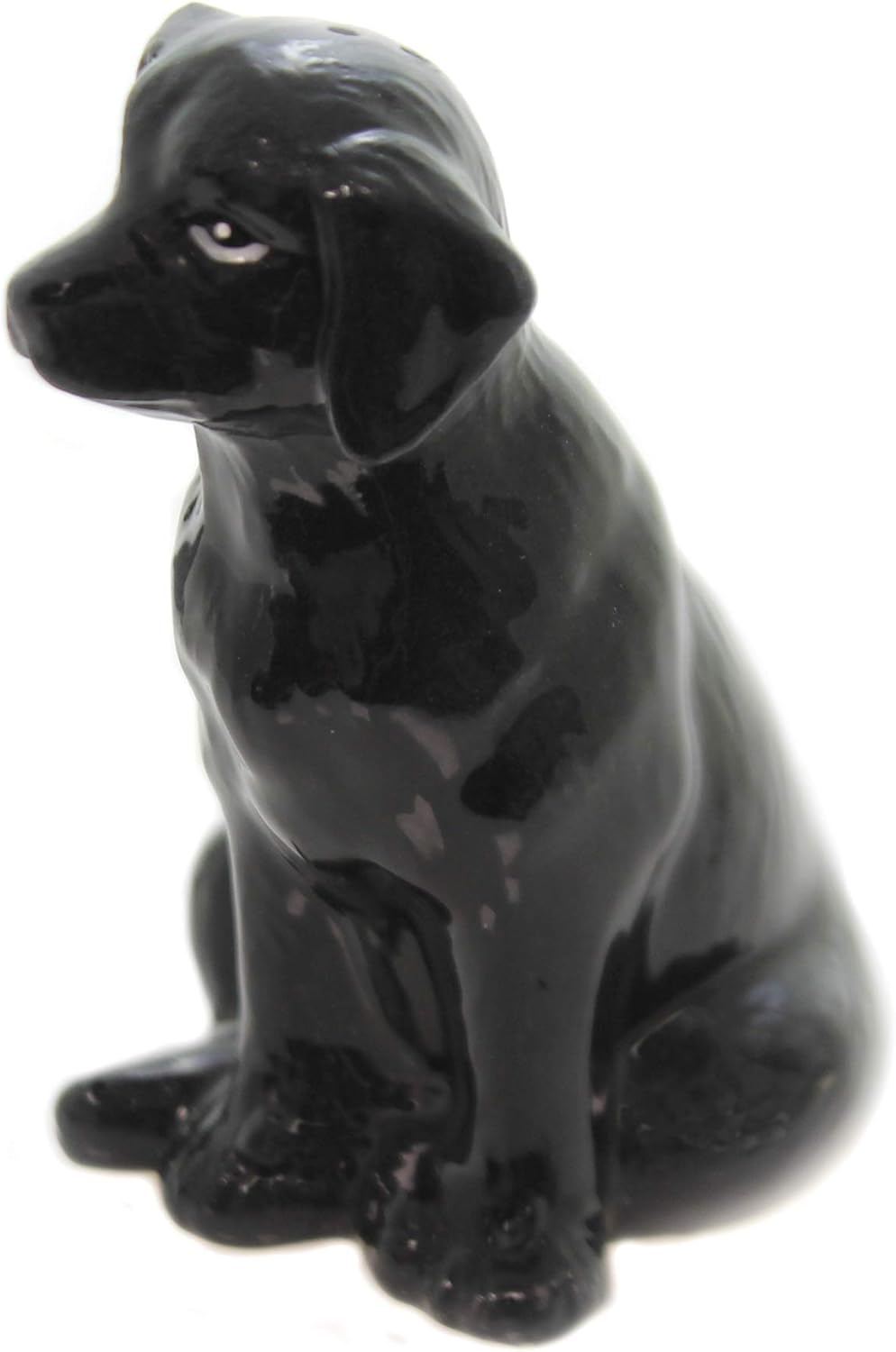 Cosmos Gifts Fine Ceramic Black Labrador Dog Salt & Pepper Shakers Set 3-3/4" H