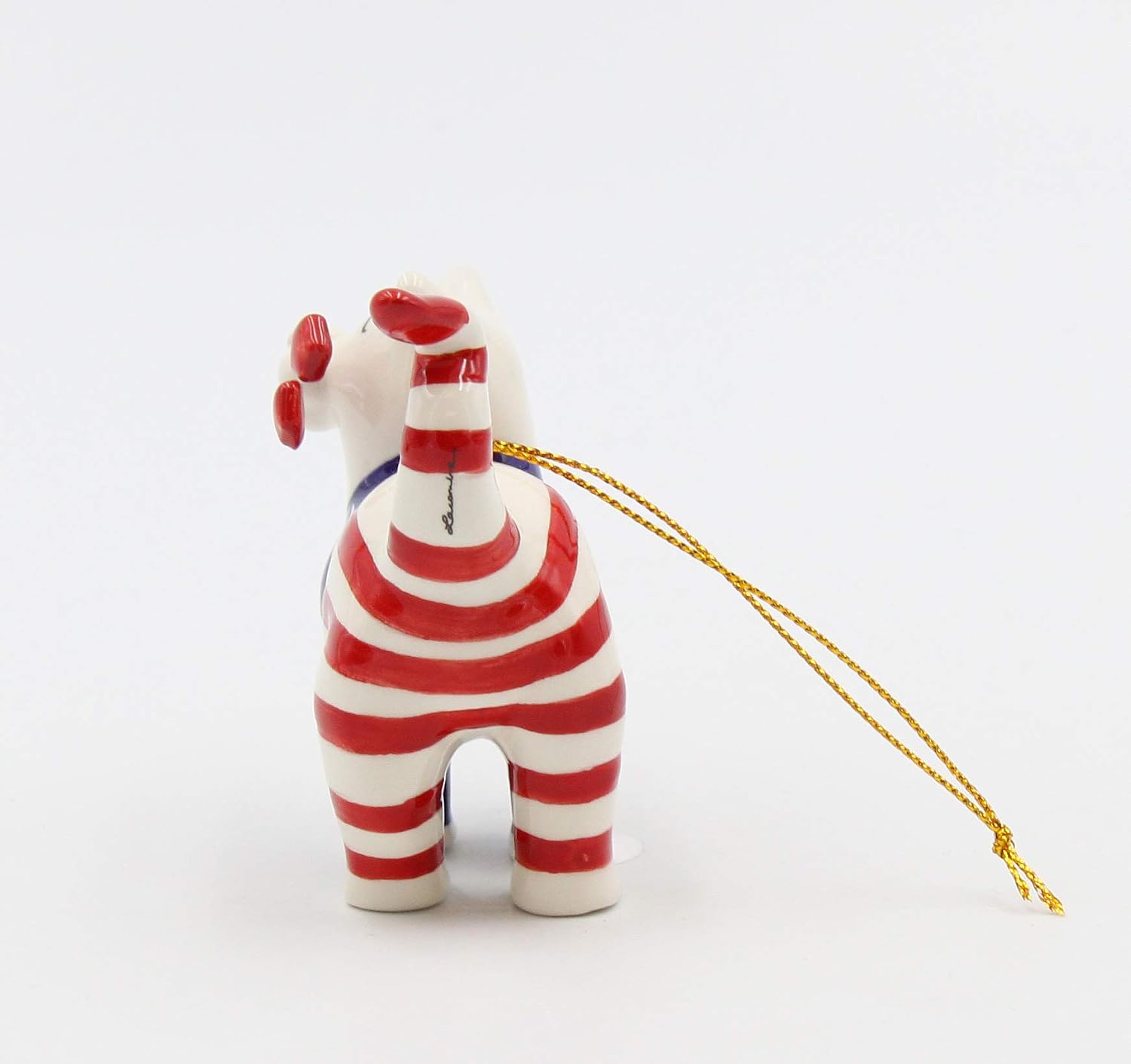 Cosmos Gifts Fine Ceramic Whisker Uncle Sam Cat Patriot American Flag Figurine 5-3/4" H