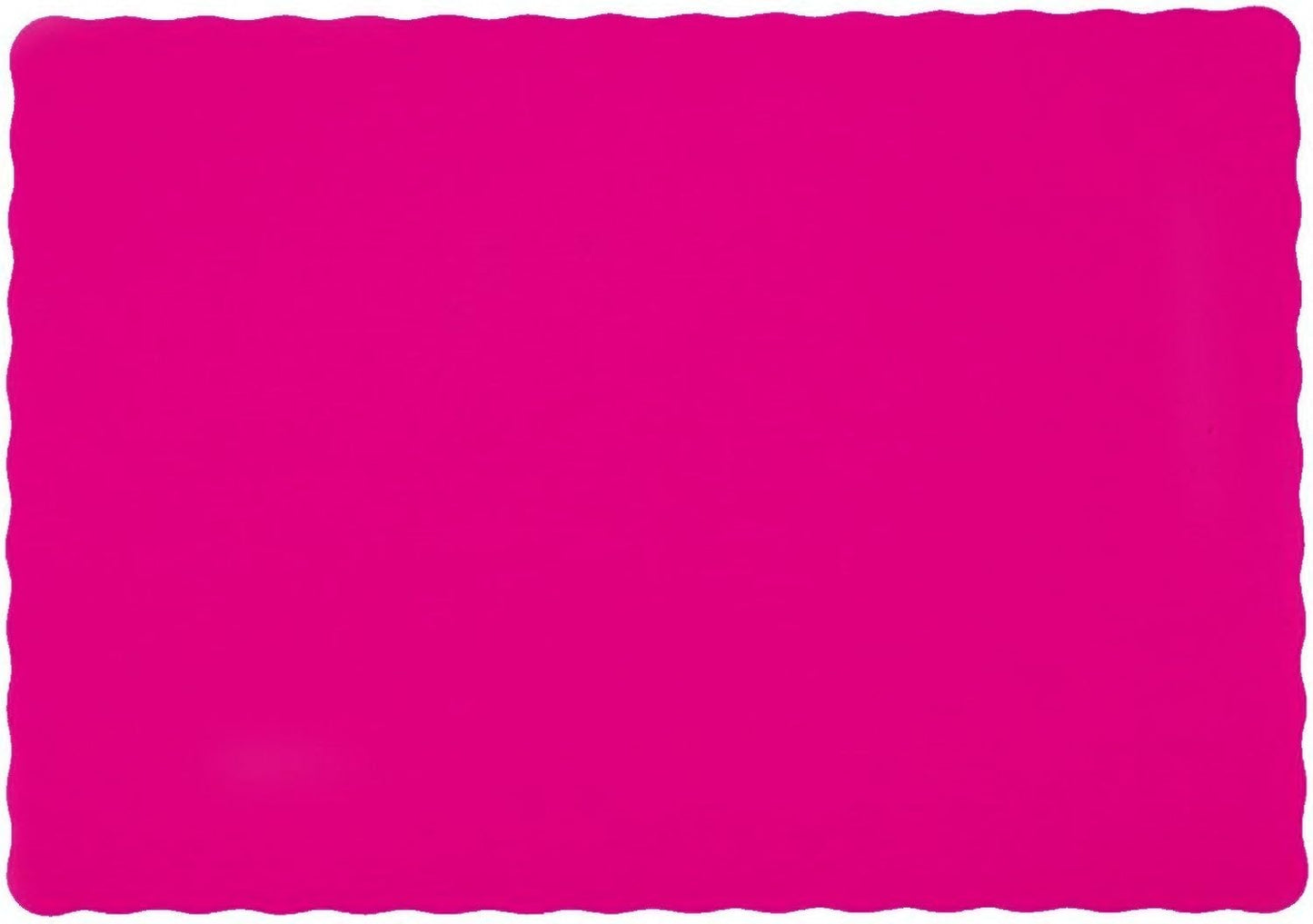 Party Favors Plus Hot Pink Paper Placemats Scalloped Edge 10x14 Inches 50 Count