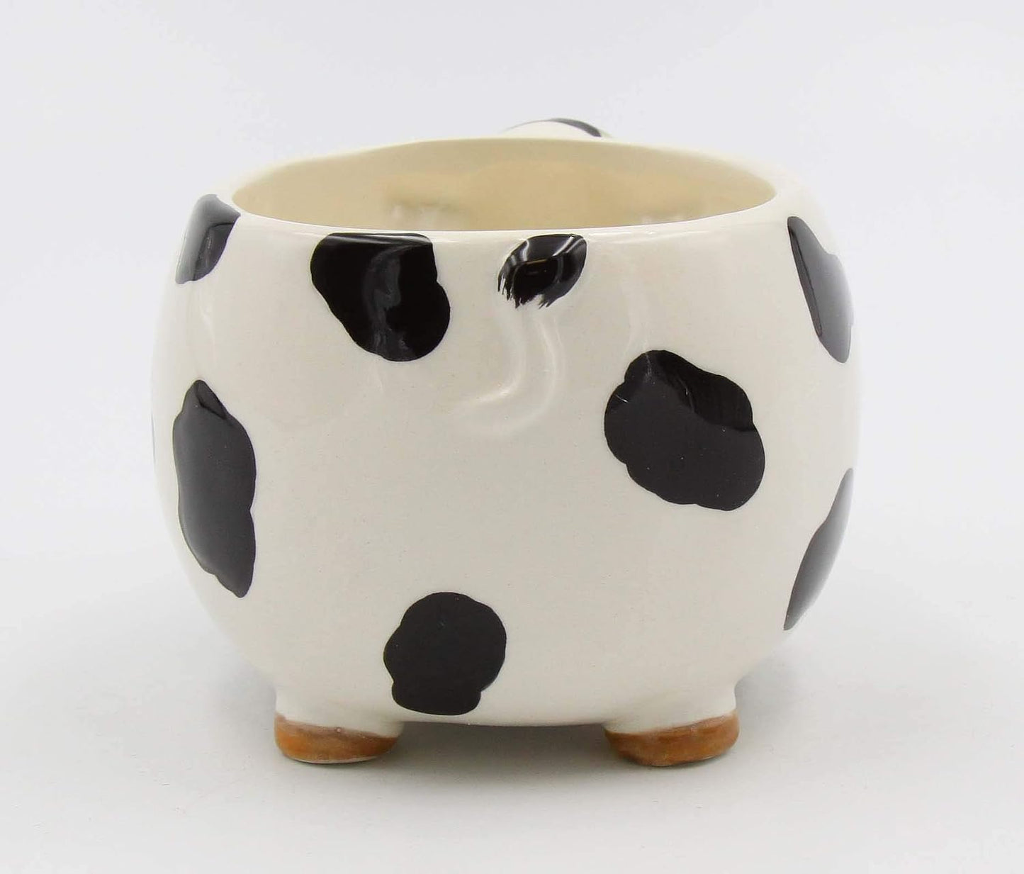 Cosmos Gifts Fine Ceramic Country Barnyard Cow Candy Dish Bowl/Plant Planter 5" L Multicolored
